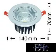 UNIVERSO LED zapuštěná lampa 20 W 1800 lm 6500 K 24° IP20 hliník 140 x 78 mm/120 mm