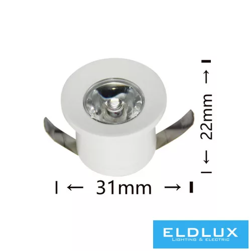 UNIVERSO mini bodové svítidlo 1 W 3000 K 100 lm 30° IP20 ∅31×22 mm bílé