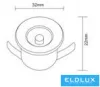 Mini bodové svítidlo UNIVERSO 1 W červené 80 lm 30° IP20 bílé D31x22 mm výřez: D25 mm