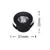 Mini bodové svítidlo UNIVERSO 1 W 3000 K 90 lm 30° IP20 ∅31×22 mm černé