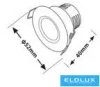 UNIVERSO Mini bodové svítidlo 3 W 4000 K 270 lm 30° IP20 chrom D52x40 mm Výřez: D40 mm