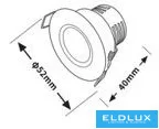 UNIVERSO Mini bodové svítidlo 3 W 3000 K 270 lm 30° IP20 bílé D52x40 mm výřez: D40 mm