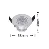 Mini bodové svítidlo UNIVERSO 3 W 6500 K 270 lm 30° IP20 ∅68×32 mm stříbrné