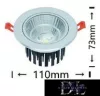 UNIVERSO LED zapuštěná lampa 12 W 1080 lm 3000 K 24° D110x73 mm Výřez: D90 mm IP20 hliník