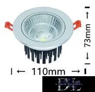 UNIVERSO LED zapuštěná lampa 12 W 1080 lm 3000 K 24° D110x73 mm Výřez: D90 mm IP20 hliník