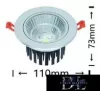 UNIVERSO LED zapuštěná lampa 12 W 1080 lm 6500 K 24° D110x73 mm Výřez: D90 mm IP20 hliník