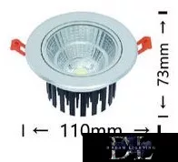 UNIVERSO LED zapuštěná lampa 12 W 1080 lm 6500 K 24° D110x73 mm Výřez: D90 mm IP20 hliník