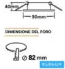 UNIVERSO Zapuštěné bodové svítidlo 1xPAR16 bez objímky IP20 bílé D90x40mm výřez: D82mm