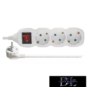   EMOS prodlužovací kabel (prodlužovací kabel) 3 zásuvky 3 m 1,5 mm² přepínatelný