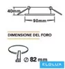 UNIVERSO Zapuštěné bodové svítidlo 1xPAR16 bez objímky IP20 bílé 90x90x40mm výřez:D82mm