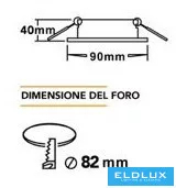 UNIVERSO Zapuštěné bodové svítidlo 1xPAR16 bez objímky IP20 bílé 90x90x40mm výřez:D82mm