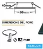 UNIVERSO Zapuštěné bodové svítidlo 1xPAR16 bez objímky IP20 Černé 90x90x40mm výřez: D82mm