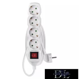   EMOS prodlužovací kabel (prodlužovací šňůra) 4 zásuvky 1,5 m 1,5 mm² přepínatelný
