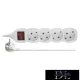 EMOS prodlužovací kabel (prodlužovací šňůra) 4 zásuvky 3 m 1,5 mm² přepínatelný