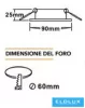 UNIVERSO Zapuštěné bodové svítidlo 1xPAR16 bez objímky IP20 Chrom D90x25mm výřez: D60mm