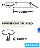 UNIVERSO Zapuštěné bodové svítidlo 1xPAR16 bez objímky IP20 Zlatá D90x25mm výřez: D60mm
