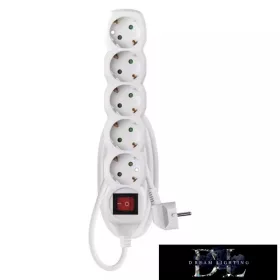   EMOS prodlužovací kabel (prodlužovací šňůra) 5 zásuvek 1,5 m 1,5 mm² přepínatelný
