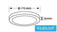 UNIVERSO Kruhový nástěnný LED panel 12 W 1200 lm CCT/kapacita 120° IP20 bílá D170x35 mm 3 roky