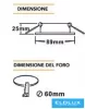 UNIVERSO Zapuštěné bodové svítidlo 1xPAR16 bez objímky IP20 Chrom 89x89x25mm výřez: D60mm
