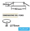 UNIVERSO Zapuštěné bodové svítidlo 1xPAR16 bez objímky Bílé 82x82x24mm výřez:D75mm