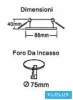 UNIVERSO Zapuštěné bodové svítidlo 1xPAR16 bez objímky IP20 bílé D88x40mm výřez: D75mm