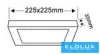 UNIVERSO Čtvercový povrchový LED panel 18 W 1800 lm CCT/kapacita 120° IP20 Bílá 225 x 225 x 35 mm 3 roky