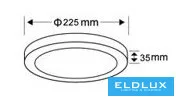 UNIVERSO Kruhový venkovní LED panel 18 W 1800 lm CCT/kapacita 120° IP20 bílá D225x35mm 3 roky