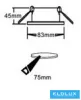 UNIVERSO Zapuštěné bodové svítidlo 1xGU10 IP20 Bílé D83x45mm výřez: D75mm 5 let