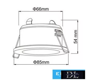 UNIVERSO Vodotěsné zapuštěné svítidlo 1xPAR16 bez objímky IP44 bílé D85x54mm Výřez: D65mm 5 let