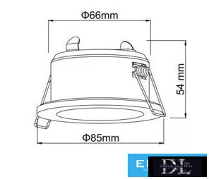 UNIVERSO Vodotěsné zapuštěné svítidlo 1xPAR16 bez objímky IP44 Černá D85x54mm Výřez: D65mm 5 let