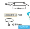UNIVERSO Voděodolné zapuštěné svítidlo 1xPAR16 bez objímky IP44 bílé D85x32mm Výřez: D65mm