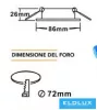 UNIVERSO Vestavné svítidlo 1xPAR16 bez objímky IP20 Chrom/Zlato D86x26mm Výřez: D72mm