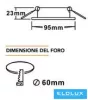 UNIVERSO Vestavné svítidlo 1xPAR16 bez objímky IP20 Chrom 95x95x23mm Výřez: D60mm