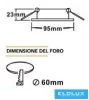 UNIVERSO Vestavné svítidlo 1xPAR16 bez objímky IP20 bílé 95x95x23mm Výřez: D60mm