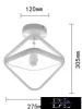 UNIVERSO Stropní svítidlo 25 W 2000 lm 6500 K IP20 bílé D275x305 mm