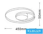 Stropní svítidlo UNIVERSO 32 W 2560 lm CCT.Kap D450x50 mm  IP20 bílé