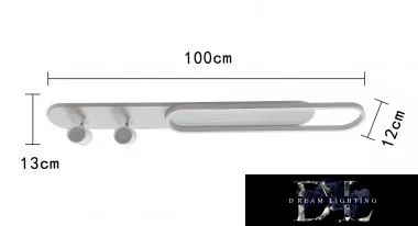 Stropní svítidlo UNIVERSO 2xGU10 Max.40w + 50w 4000lm 6500k 1000×130×120mm IP20 bílá
