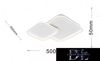 Stropní svítidlo UNIVERSO 60 W 4800 lm CCT 500 × 500 × 50 mm IP20 bílé