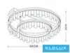 UNIVERSO Křišťálová skleněná stropní lampa 72w 5760lm CCT růžové zlato D600x200mm
