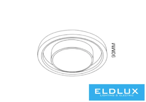 UNIVERSO Stropní svítidlo 35W 2800lm CCT.T+BT D490x90mm IP20 bílá/zlatá