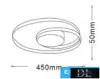 Stropní svítidlo UNIVERSO 32 W 2560 lm CCT.Kap D450x50 mm  IP20 bílé