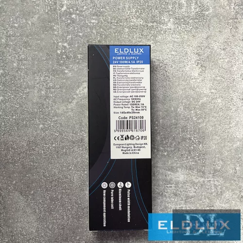 ELDLUX Transformátor DC: 24 V max. 100 W/4,16 A IP20 145 × 49 × 29 mm
