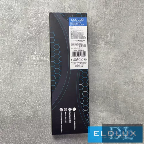 ELDLUX Transformátor DC: 24 V Max. 300 W/12,5 A IP20 208 × 63 × 29 mm