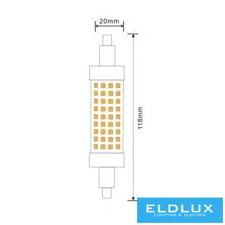 LED žárovka UNIVERSO R7S 12 W 1320 lm 3000 K CRI≥80 Ø28x118 mm