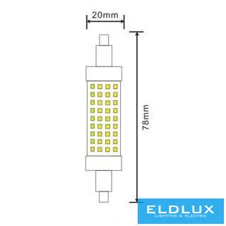LED žárovka UNIVERSO R7S 8 W 880 lm 6500 K CRI≥80 Ø20x78 mm