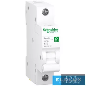   Miniaturní jistič Schneider 1P 16A typ B 230V AC 4,5kA/60898 Resi9 F 