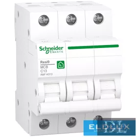 Miniaturní jistič Schneider 3P 13A typu C 400V AC Resi9 F