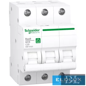 Miniaturní jistič Schneider 3P 20A typ C 400V AC Resi9 F