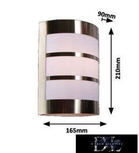 UNIVERSO Venkovní nástěnná lampa 1xE27 max. 11 W IP44 chrom/bílá 165 x 90 x 210 mm 5 let