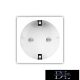ELDLUX ELDTREND 2P+F zásuvka s dětskou pojistkou, bílá